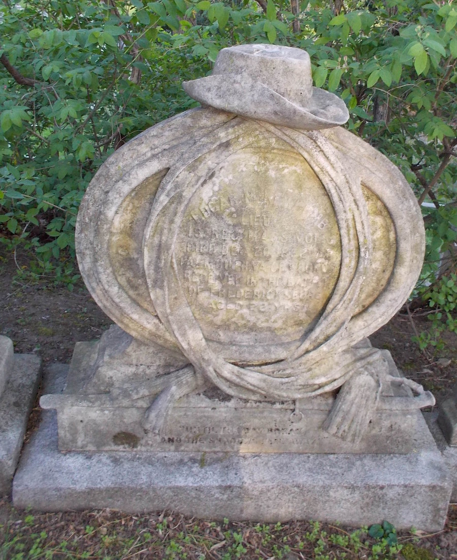 Monument by Alexander McDonald at Mount Auburn Cemetery.
